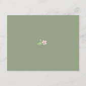 Ivory & Green | Floral Rose Wedding RSVP  Karte (Rückseite)