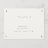 Ivory & Green | Floral Rose Wedding RSVP  Karte (Vorderseite)