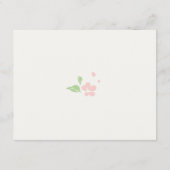 Ivory & Green | Floral Rose Wedding RSVP  Karte (Rückseite)