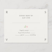 Ivory & Green | Floral Rose Wedding RSVP  Karte (Vorderseite)