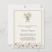 Ivory green florals Bridal Shower invitation (Vorderseite)