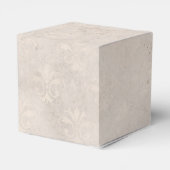 Ivory Grunge Damask Geschenkschachtel (Rückseite)