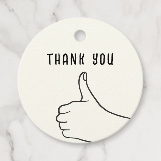 Ivory Hand Drawn Illustration Minimalist Wedding Geschenkanhänger (Vorderseite)