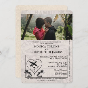 Ivory Hawaii Pass Einladung zur Hochzeit