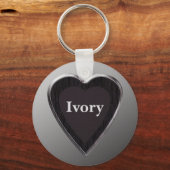 Ivory Heart Keychain Schlüsselanhänger (Vorderseite)