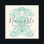 Ivory Henna mandala Yoga Dozentin Meditation Quadratische Visitenkarte<br><div class="desc">Ivory Henna mandala Yoga Dozentin Meditation</div>