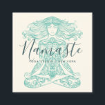 Ivory Henna mandala Yoga Dozentin Meditation Quadratische Visitenkarte<br><div class="desc">Ivory Henna mandala Yoga Dozentin Meditation</div>