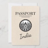 Ivory India Passport Save the Date (Vorderseite)