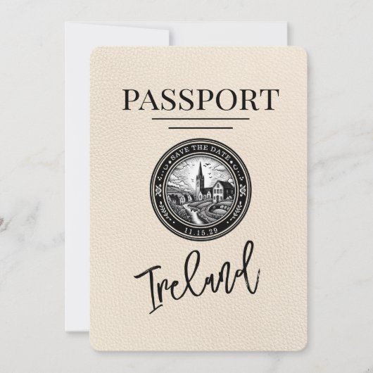 Ivory Ireland Pass Save the Date (Vorderseite)