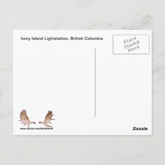 Ivory Island Lightstation Postkarte (Rückseite)