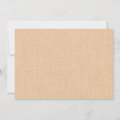 Ivory Lace and Light Burlap Wedding Invitation Einladung (Rückseite)