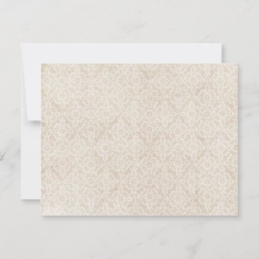 Ivory Lace Ankündigung Datum freihalten (Rückseite)