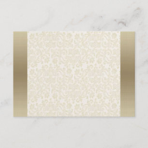 Ivory Lace Damask UAWG Note Card RSVP Karte