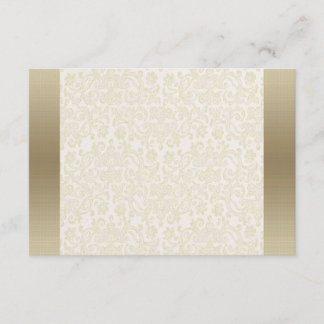 Ivory Lace Damask UAWG Note Card RSVP Karte