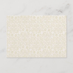 Ivory Lace Damask UAWG Note Card RSVP Karte