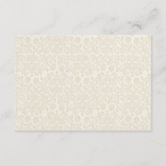 Ivory Lace Damask UAWG Note Card RSVP Karte