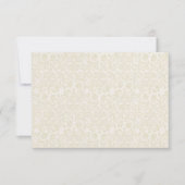 Ivory Lace Damask UAWG Note Card RSVP Karte (Vorderseite)