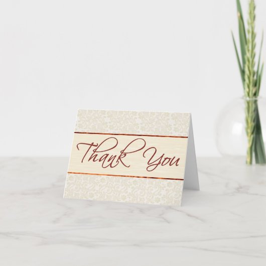 Ivory Lace Danke-Card Dankeskarte (Vorderseite)
