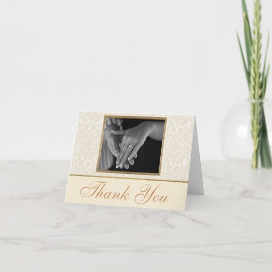Ivory Lace Danke-Card Dankeskarte (Vorderseite)