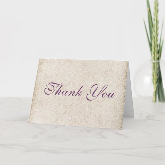 Ivory Lace Danke-Card Dankeskarte (Vorderseite)