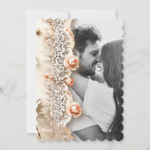 Ivory Lace Floral Photo Romantic Spring Wedding Einladung (Rückseite)