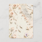 Ivory Lace Heart Floral Romantic Spring Softly Save The Date (Rückseite)
