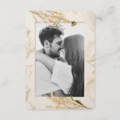 Ivory Lace Heart Photo Floral Romantic Spring Save The Date (Rückseite)