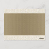 Ivory Lace Rezpe Card Postkarte (Rückseite)