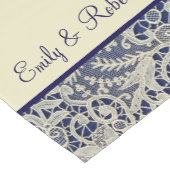 Ivory Lace Royal Navy - Formaler Empfang Kurzer Tischläufer (Ecke)
