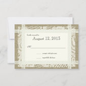 Ivory Lace und Burlap Country Romance Antwort (Vorderseite)