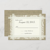 Ivory Lace und Burlap Country Romance Antwort (Vorne/Hinten)