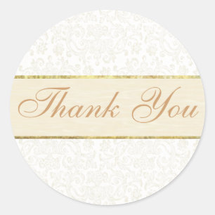 Ivory Lace Vielen Dank Sticker/Siegel Runder Aufkleber