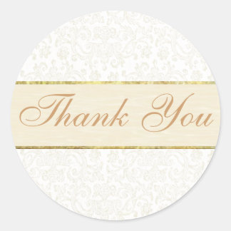 Ivory Lace Vielen Dank Sticker/Siegel Runder Aufkleber