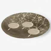 Ivory Lanterns Geburtstag Pappteller (Schrägansicht)