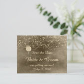 Ivory Lanterns Save the Date Postcard Ankündigungspostkarte (Stehend Vorderseite)