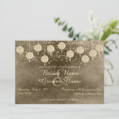 Ivory Lanterns Virtual Wedding Einladung (Stehend Vorderseite)