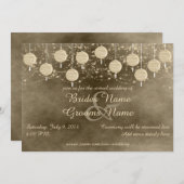 Ivory Lanterns Virtual Wedding Einladung (Vorne/Hinten)