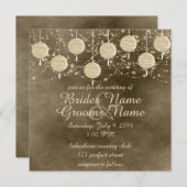 Ivory Lanterns Wedding Einladung (Vorne/Hinten)