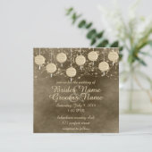 Ivory Lanterns Wedding Einladung (Stehend Vorderseite)