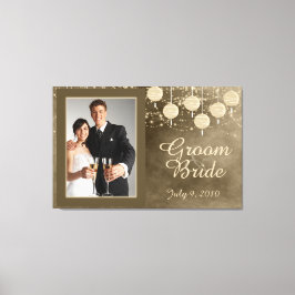 Ivory Lanterns Wedding Keepake Leinwand