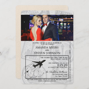 Ivory Las Vegas Passport Wedding Einladung