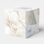 Ivory Lavender Blue Floral Wedding Favor Box Geschenkschachtel (Rückseite)