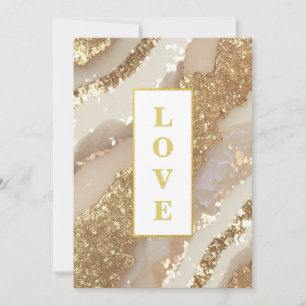 *~ Ivory LIEBE AR66 QR + UAWG Agate Wedding Einladung