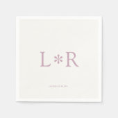 Ivory & Lilac | Stylish Modern Serviette (Vorderseite)