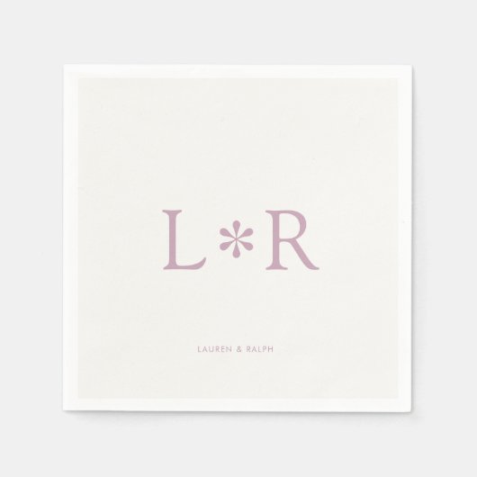 Ivory & Lilac | Stylish Modern  Serviette (Vorderseite)