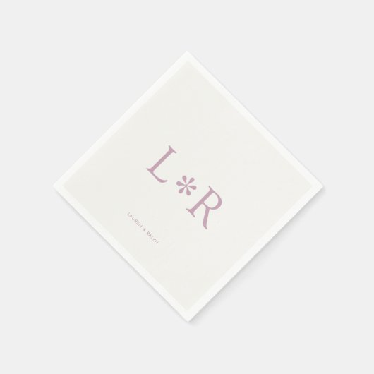 Ivory & Lilac | Stylish Modern Serviette (Ecke)