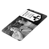 Ivory Lilie Banner Save the Date Magnet (Linke Seite)