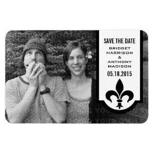 Ivory Lilie Banner Save the Date Magnet