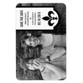 Ivory Lilie Banner Save the Date Magnet (Vertikal)