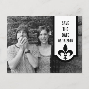 Ivory Lilie Banner Save the Date Postkarte